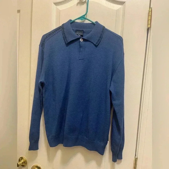 Authentic Versace blue tops. condition shoulder and collars with Versace logs - Picture 1 of 14